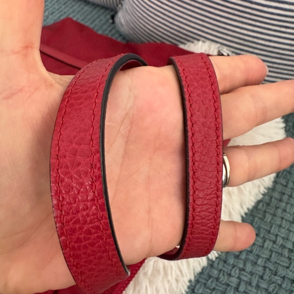 Gucci Red GG Nylon Tote Bag with Leather Trim - Picture 12 of 16